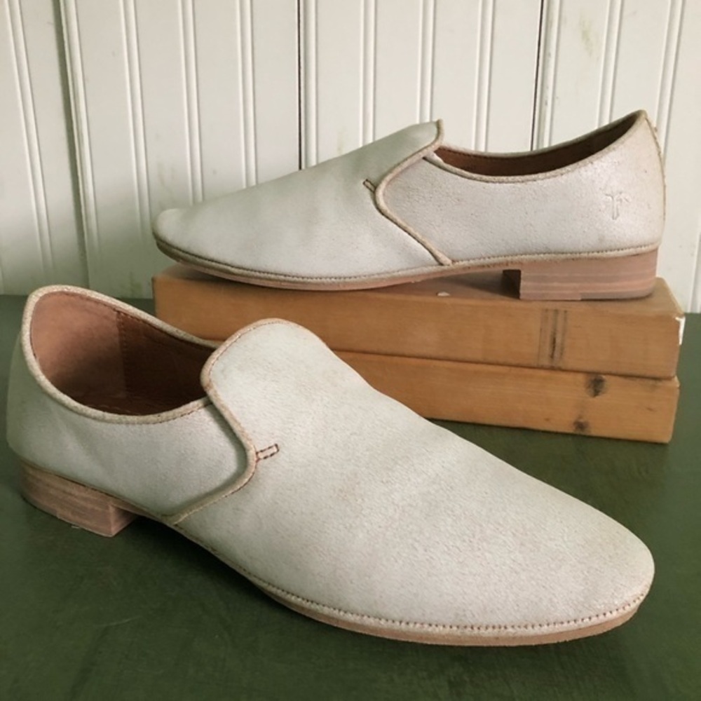 Frye Ashley NWT Slip On Shoes w Crackle Finish